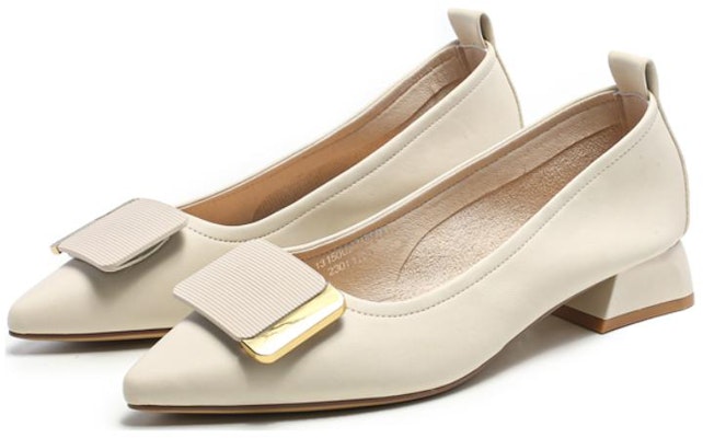(W) (女性用) Exull ESQ PU ポインテッドトゥ チャンキーヒール「ベージュカジュアル」1315002471 1315002471 Lookbook (W) (女性用) Exull ESQ PU ポインテッドトゥ チャンキーヒール「ベージュカジュアル」1315002471 1315002471