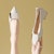 (W) Exull ESQ PU Tumit Tebal Hujung Runcing 'Beige Kasual' 1315002471