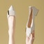 Cheap (W) Exull ESQ PU Tumit Tebal Hujung Runcing 'Beige Kasual' 1315002471