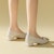 (W) Exull ESQ PU Tumit Tebal Hujung Runcing 'Beige Kasual' 1315002471