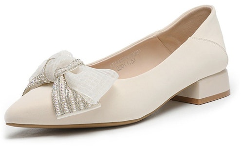 (W) 엑설 ESQ 뾰족 PU 로우컷 베이지 청키힐 1217005471 Buy (W) 엑설 ESQ 뾰족 PU 로우컷 베이지 청키힐 1217005471