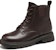 (Women) Exull ESQ PU Retro British Comfort Thick Sole Short Boots 'Coffee' 1218643091