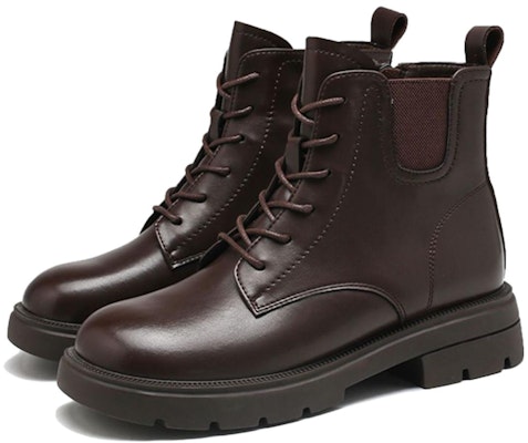 (W) Exull ESQ PU Sepatu Boots Pendek Retro British Sol Tebal 'Coffee' Nyaman 1218643091 Lookbook (W) Exull ESQ PU Sepatu Boots Pendek Retro British Sol Tebal 'Coffee' Nyaman 1218643091