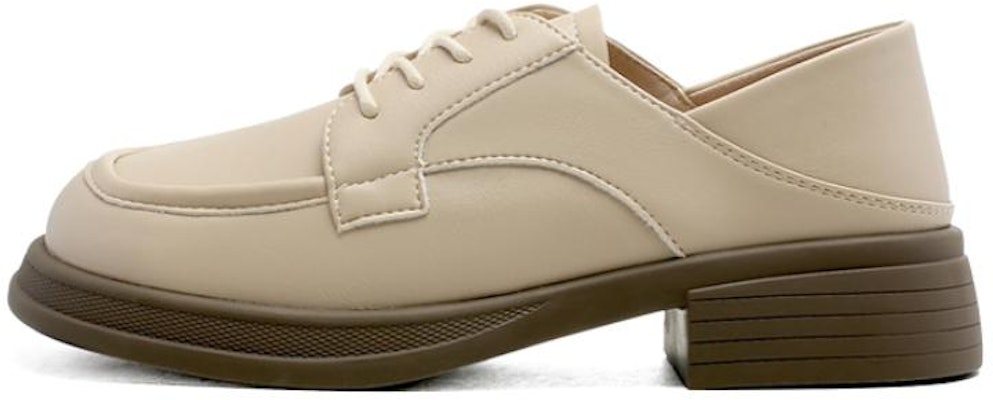 (Women) Exull ESQ PU Round Toe Platform Chunky Heel Loafer 'Beige' 1315103071 Buy (Women) Exull ESQ PU Round Toe Platform Chunky Heel Loafer 'Beige' 1315103071