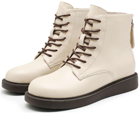 (W) Exull Sepatu Boots Martin Pendek Tali Depan 'Beige' 1218642571 Order (W) Exull Sepatu Boots Martin Pendek Tali Depan 'Beige' 1218642571