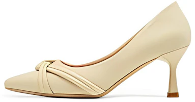 (Women) Exull ESQ Stiletto Low Cut High Heels 'Apricot' 7315000881 (Women) Exull ESQ Stiletto Low Cut High Heels 'Apricot' 7315000881