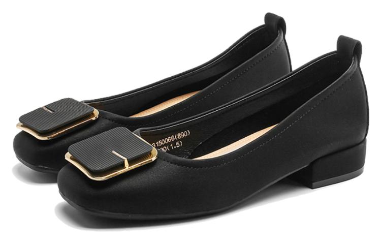 (W) Exull ESQ Synthetic Leather 'Simple CMFT Square Toe Casual Black' 圖 2