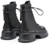 Lookbook (W) Boot Exull EsQ Kulit Sintetik Tapak Tebal Zipper Belakang 'Hitam Hangat' 7218602760