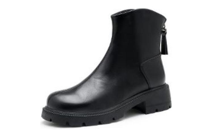 (W) Exull Esquire 'British Thick Sole Black Ankle Boot'
