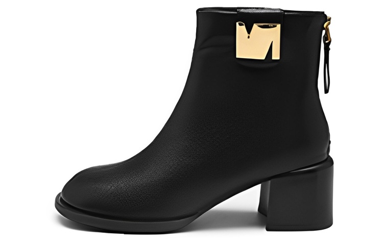 (Women) Exull Esquire Ankle Boot 6cm 'British Style Black Chunky Heel' 7218606060