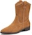 (W) Exull Esquire But Kulit Tumit Blok Hujung Tajam Ankle 'Camel' 7218612696