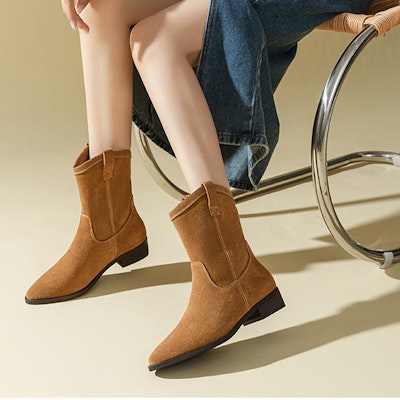 (W) Exull Esquire But Kulit Tumit Blok Hujung Tajam Ankle 'Camel' 7218612696 Lookbook (W) Exull Esquire But Kulit Tumit Blok Hujung Tajam Ankle 'Camel' 7218612696