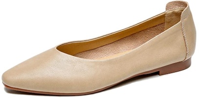 (Women) Exull Esquire PU Pointed Toe 'Apricot Casual Flat' 72I7002181 (Women) Exull Esquire PU Pointed Toe 'Apricot Casual Flat' 72I7002181