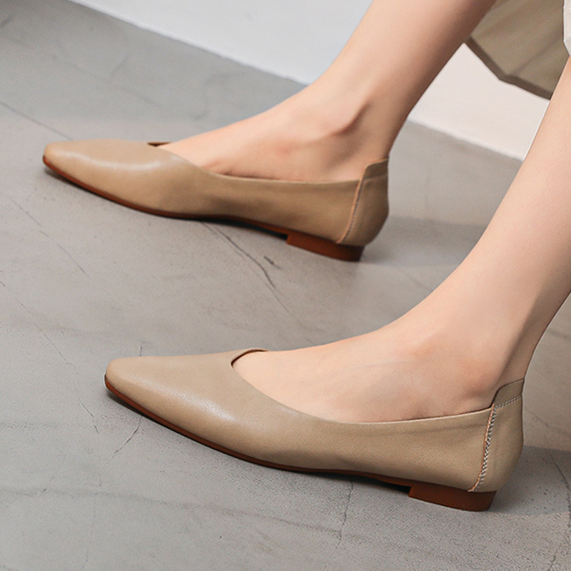 Lookbook (W) Exull Esquire PU Hujung Runcing 'Flat Kasual Aprikot' 72I7002181