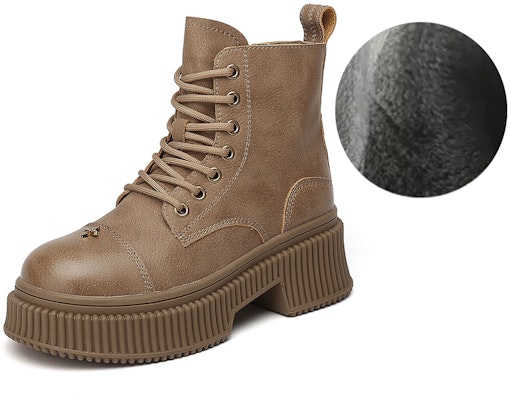 (W) Exull绅士厚底羊羔毛短靴英伦风马丁靴 8318604760 Buy (W) Exull绅士厚底羊羔毛短靴英伦风马丁靴 8318604760