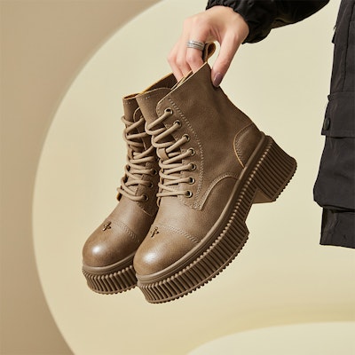 (W) Exull绅士厚底羊羔毛短靴英伦风马丁靴 8318604760 Lookbook (W) Exull绅士厚底羊羔毛短靴英伦风马丁靴 8318604760