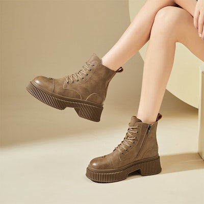 (W) Exull绅士厚底羊羔毛短靴英伦风马丁靴 8318604760 Sizing (W) Exull绅士厚底羊羔毛短靴英伦风马丁靴 8318604760