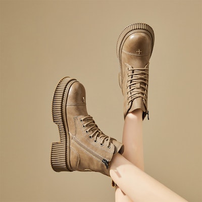 (W) Exull绅士厚底羊羔毛短靴英伦风马丁靴 8318604760 Cheap (W) Exull绅士厚底羊羔毛短靴英伦风马丁靴 8318604760