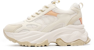 (Women) Exull Esquire Synthetic Leather Platform 'Beige Dad Shoe' 7218102171 (Women) Exull Esquire Synthetic Leather Platform 'Beige Dad Shoe' 7218102171