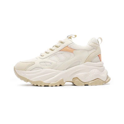 (W) Exull Esquire Synthetic Leather Platform 'Beige Dad Shoe'