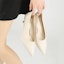 Shop (W) EXULL Esse Q 'Beige Kasut Tumit Kecil Hujung Runcing' 1215003471
