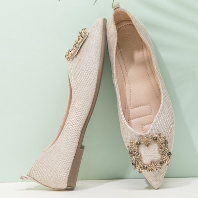 (Women) Exull Esse Q Fabric Pointed Toe Slip-On 'Apricot' 72I7013381 Lookbook (Women) Exull Esse Q Fabric Pointed Toe Slip-On 'Apricot' 72I7013381