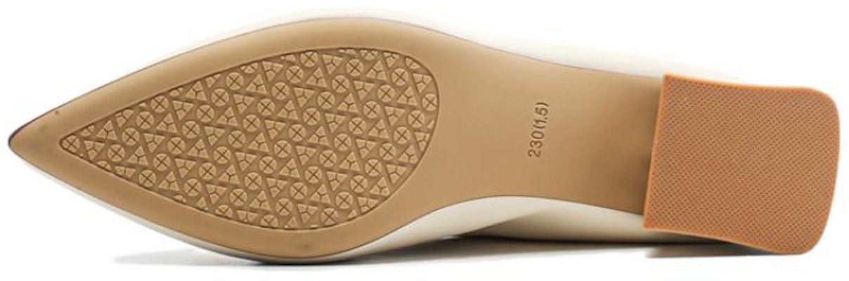 (W) Exull Esse Q PU 'Sepatu Putih Hak Tebal Runcing dengan Dasi Pita' 7315001270 Shop (W) Exull Esse Q PU 'Sepatu Putih Hak Tebal Runcing dengan Dasi Pita' 7315001270