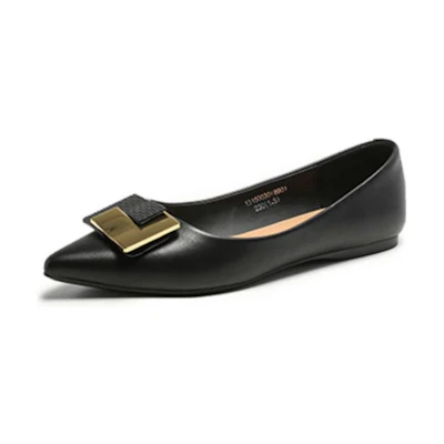 (W) Exull Esse Q Synth Leather Flat 'French Low Heel Pointed Toe'