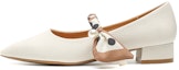 Buy (W) EXULL Essence Tumit Tinggi Chunky 3cm 'Beige Putih' 'Hujung Runcing Mutiara Elegan' 7217005571