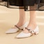 Sizing (W) EXULL Essence Tumit Tinggi Chunky 3cm 'Beige Putih' 'Hujung Runcing Mutiara Elegan' 7217005571