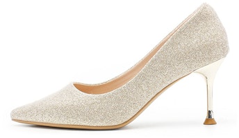 (Women) EXULL Evie Q 'Light Gold French Crystal Stiletto Pumps' 1315006404 (Women) EXULL Evie Q 'Light Gold French Crystal Stiletto Pumps' 1315006404