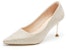 (W) EXULL Evie Q 'Emas Terang Kristal Perancis Stiletto Pumps' 1315006404