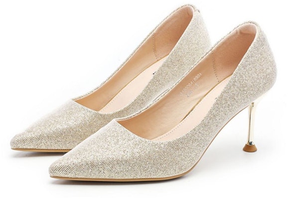 (W) EXULL Evie Q 'Tacones de Aguja Dorado Claro con Cristal Francés' 1315006404 Lookbook (W) EXULL Evie Q 'Tacones de Aguja Dorado Claro con Cristal Francés' 1315006404