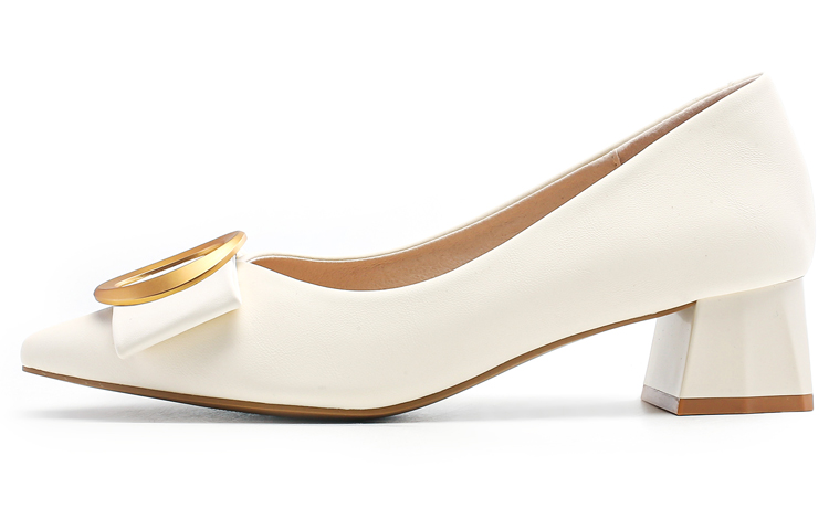 (W) Exull EViS Q Pointed Toe High Heels 'White'