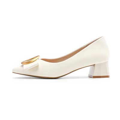 (W) Exull EViS Q Pointed Toe High Heels 'White'