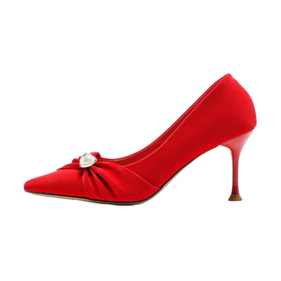 (W) Exull EVISU Pointed Toe Stiletto 'Red'