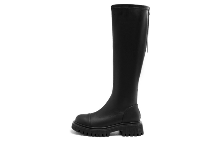(W) Exull EZQ High-Top Zip Platform Boots 'Black'