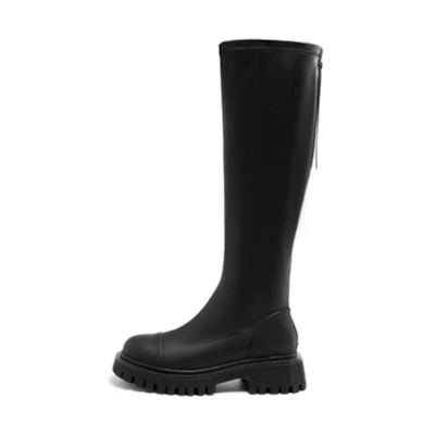 (W) Exull EZQ High-Top Zip Platform Boots 'Black'