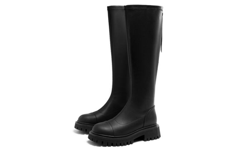 (W) Exull EZQ High-Top Zip Platform Boots 'Black' 圖 3