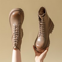 (W) Exull时尚黑色系带短靴 1218630297 Order (W) Exull时尚黑色系带短靴 1218630297