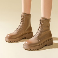 (W) Exull时尚黑色系带短靴 1218630297 Purchase (W) Exull时尚黑色系带短靴 1218630297