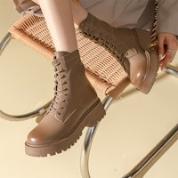 (W) Exull时尚黑色系带短靴 1218630297 Cheap (W) Exull时尚黑色系带短靴 1218630297