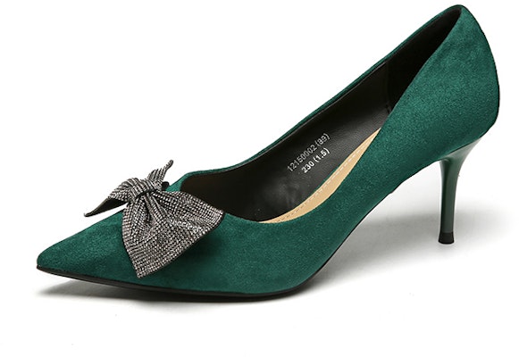 EXULL 依思Q PU 晚風溫柔尖頭淺口 細跟 高跟鞋 7cm 女款 綠色 Order EXULL 依思Q PU 晚風溫柔尖頭淺口 細跟 高跟鞋 7cm 女款 綠色