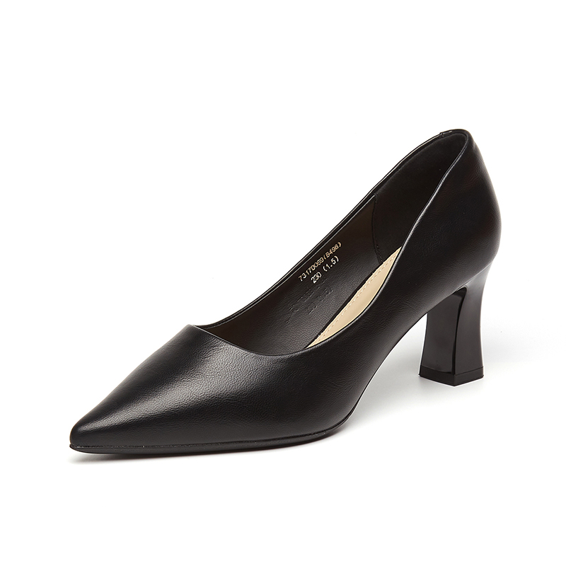 Order (W) Exull Is Q Sepatu Hak Chunky Slip-On dengan Ujung Runcing 73170069