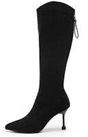 (Women) Exull IsQ 'Black Pointed-Toe Stiletto High Boots' 1218803760 (Women) Exull IsQ 'Black Pointed-Toe Stiletto High Boots' 1218803760