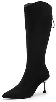 (Women) Exull IsQ 'Black Pointed-Toe Stiletto High Boots' 1218803760 Order (Women) Exull IsQ 'Black Pointed-Toe Stiletto High Boots' 1218803760