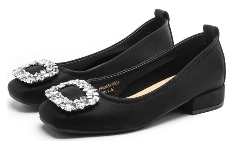 Lookbook (W) Exull isQ 'Hitam Hujung Petak Manik Kristal Tumit Tebal' 1315006560