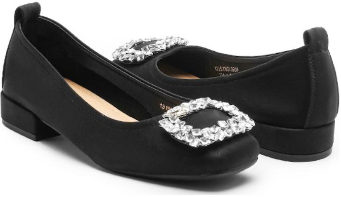 (Women) Exull isQ 'Black Square Toe Rhinestone Buckle Chunky Heel' 1315006560 Shop (Women) Exull isQ 'Black Square Toe Rhinestone Buckle Chunky Heel' 1315006560