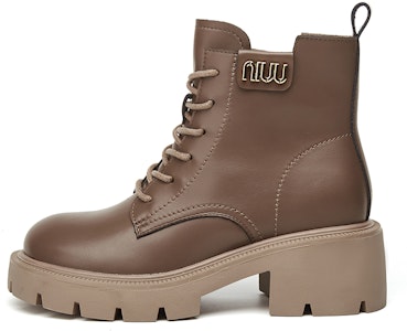 (W) エクサレIsQレザー厚底マーチンブーツ(サイドジップ無地) 1318608960 5