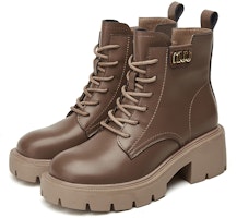 EXULL 依思Q 皮革 厚底英倫側拉鏈純色 短筒 馬丁靴 5.2cm 女款 7